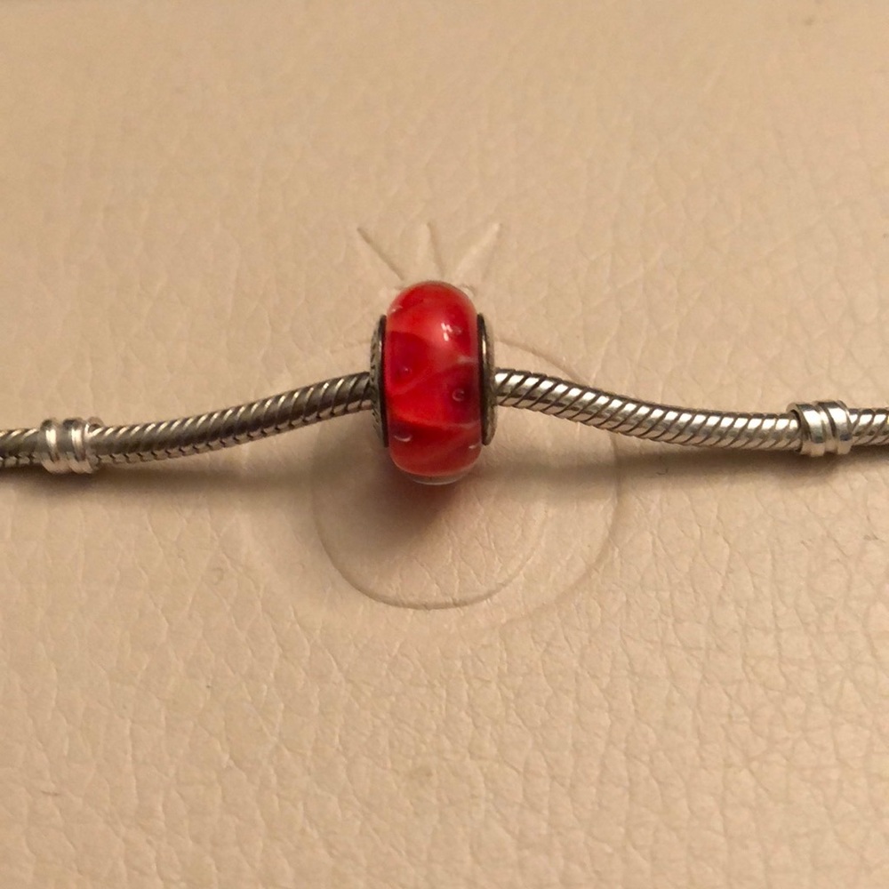 **RETIRED** Auth Pandora Coral Murano Glass Bead